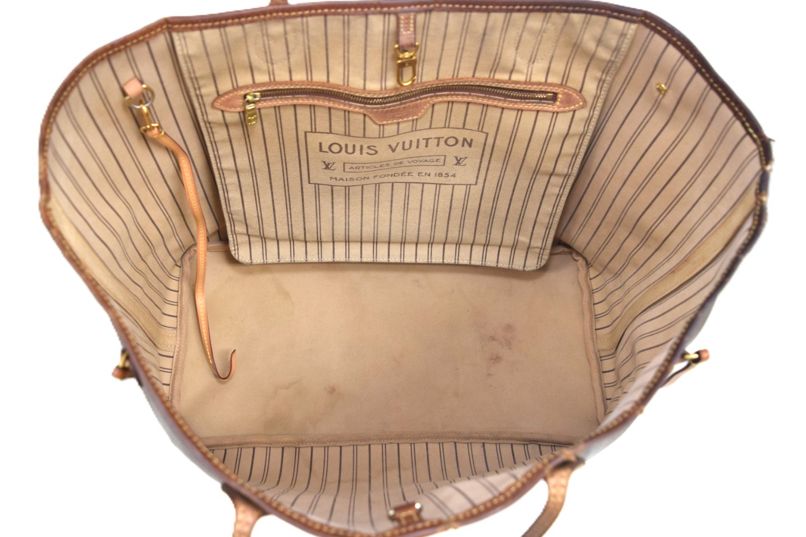Auth Louis Vuitton Neverfull GM Tote Bag Monogram M40990 (M40157) LV 54002
