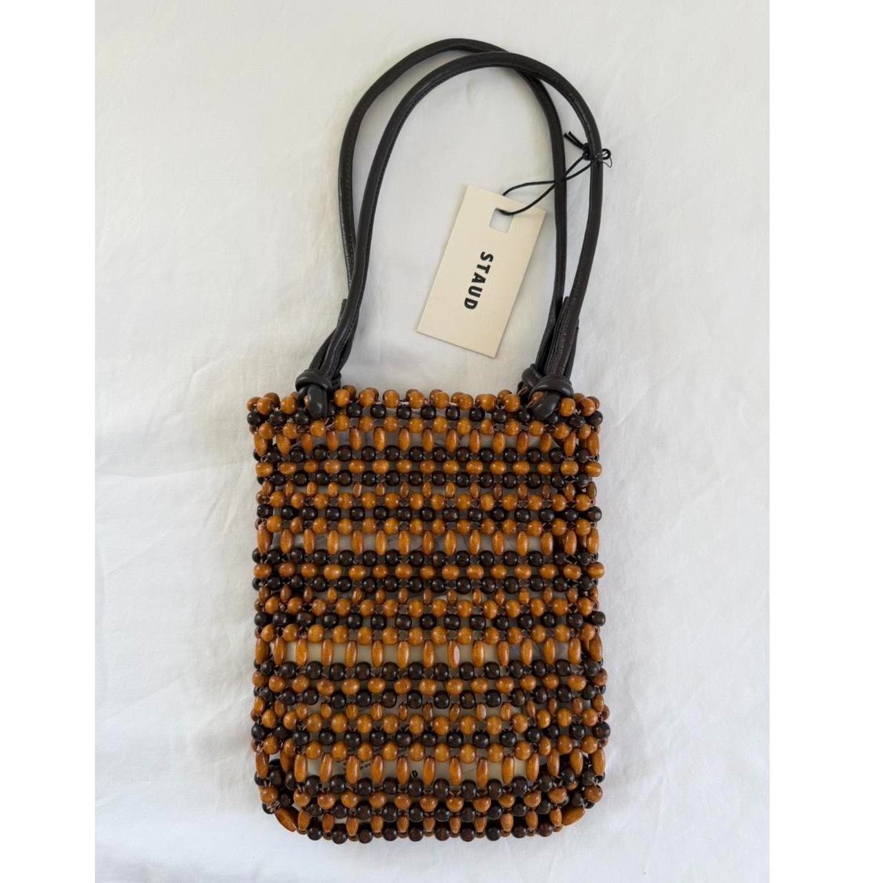 Staud Baja Mini Tote in Multi Wood Beads