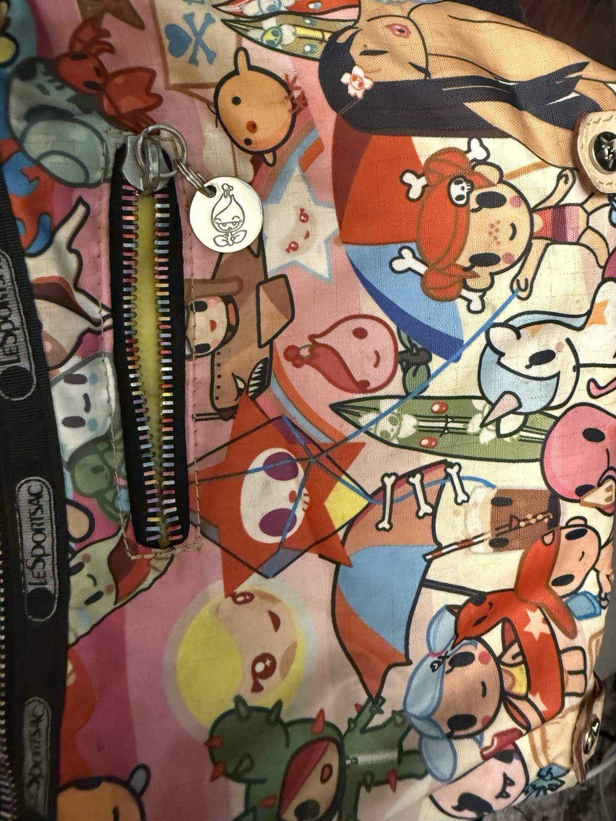 Tokidoki x LeSportsac Spiaggia Small Cleo Crossbody Bag Purse Rare Figure Charm