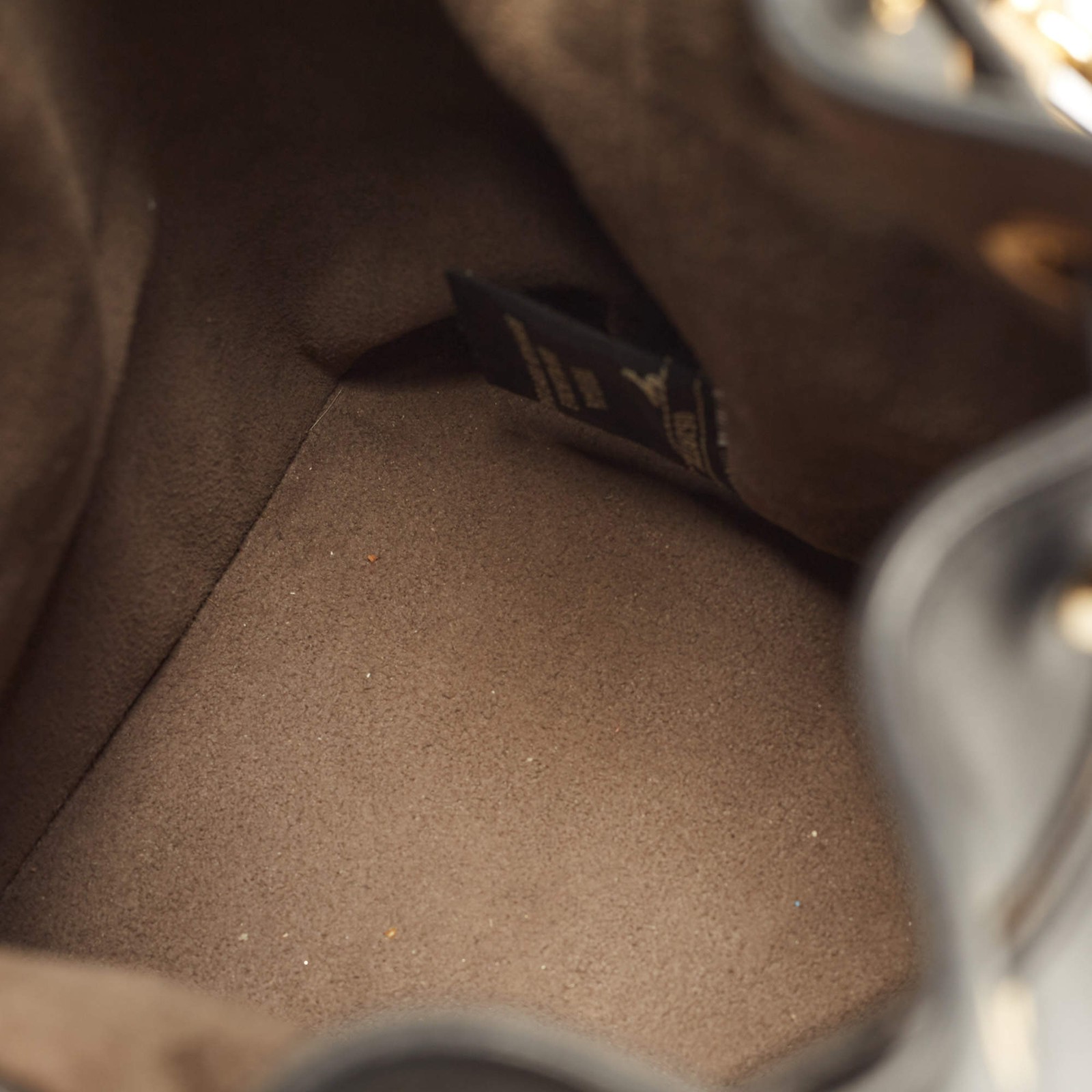 Fendi Black Leather Mini Mon Tresor Drawstring Bucket Bag