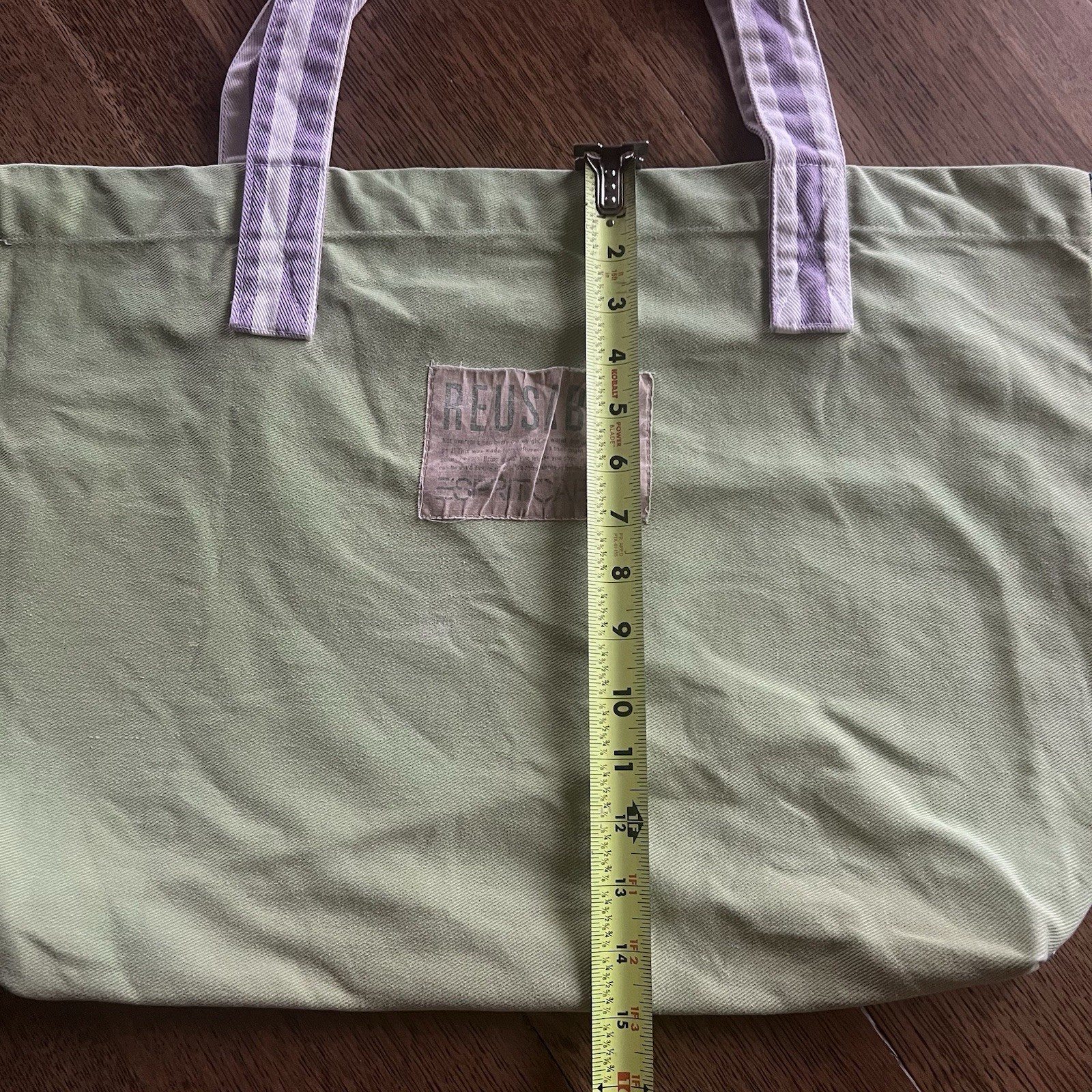 VTG ESPIRIT Tote Bag Canvas 80’s 90’s Carryall Espirit Cares Breton