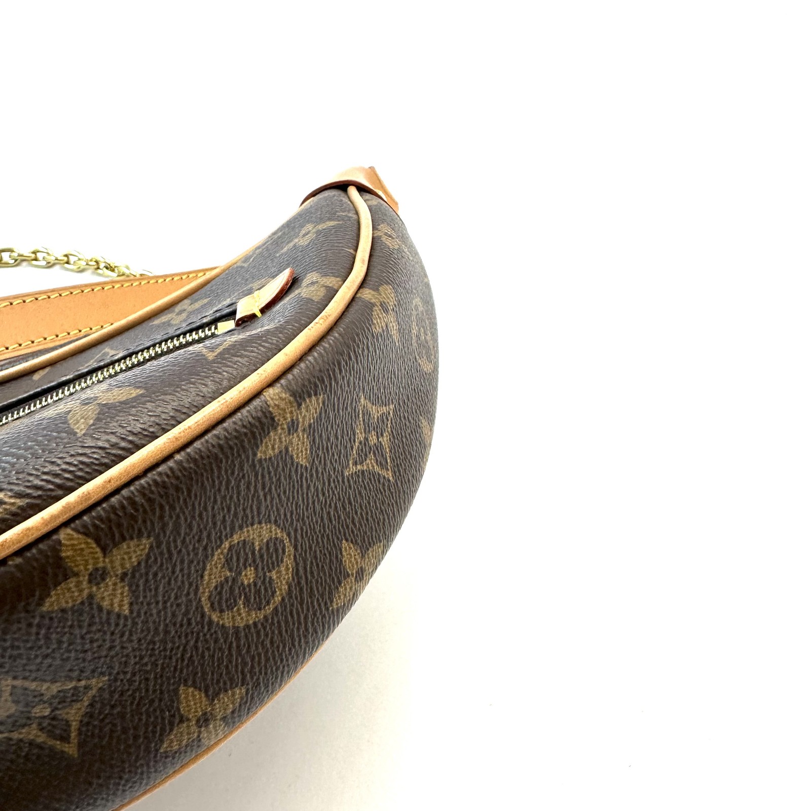 Louis Vuitton Monogram Normal Size Dark Brown Coated Canvas Shoulder Crossbody B