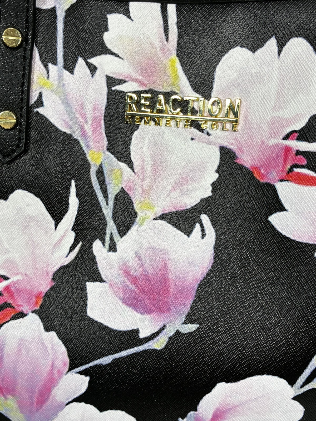 Reaction Kenneth Cole Tulip Tree Floral PVC Tote Bag 15 x 11 x 6.5 inch