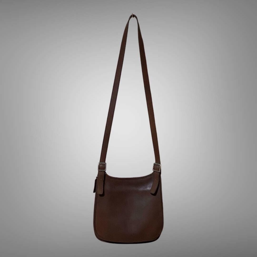 COACH Coach Leather Brown Crossbody Shoulder Bag 9135 Auth