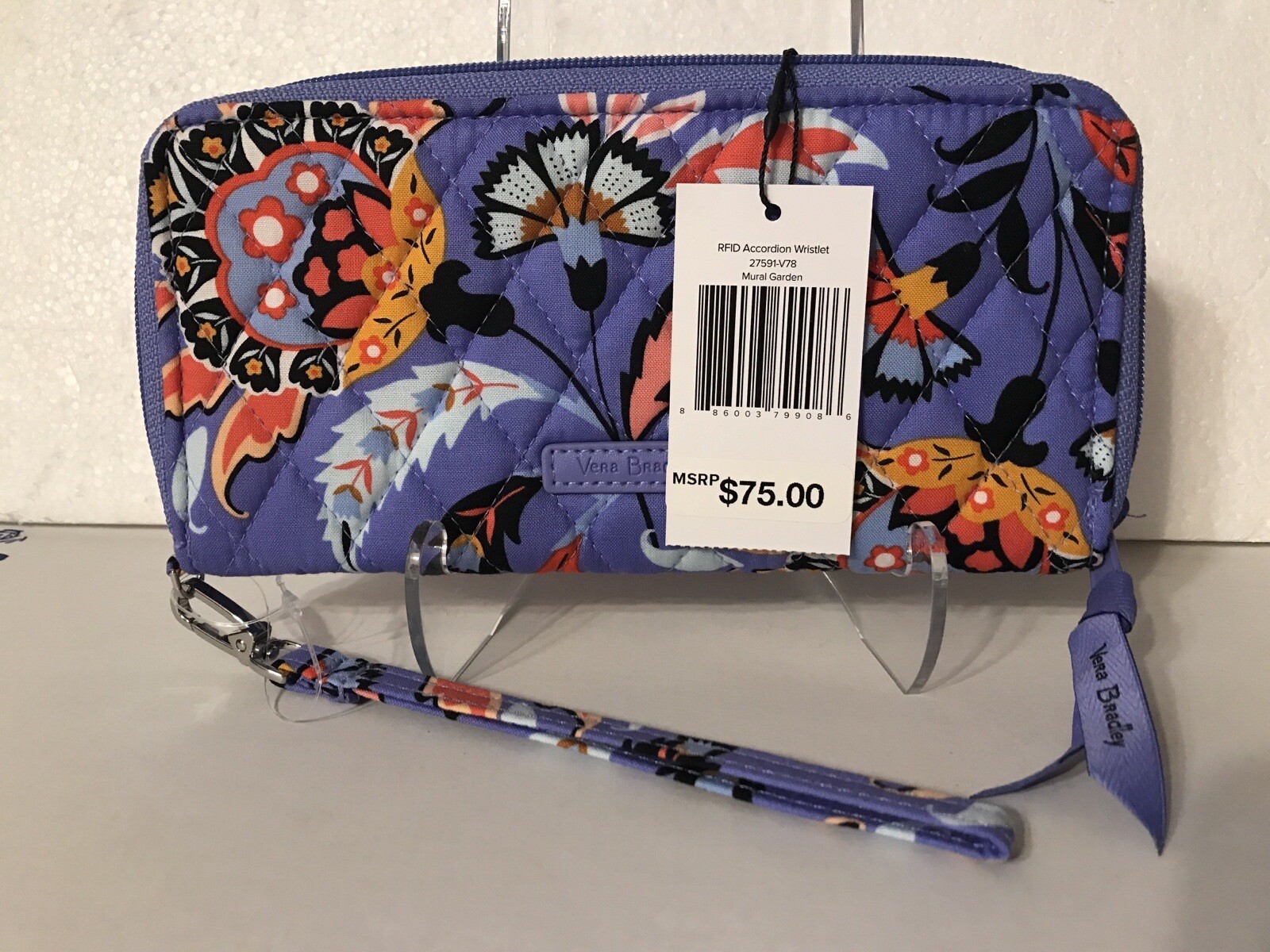 Vera Bradley Mural Garden Small Trimmed Tote & Accordion Wallet NWT