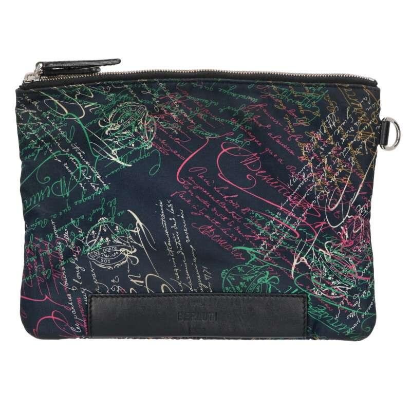 BERLUTI Bag: Esprit Graffiti Print Nylon Black W29*H21.5cm;