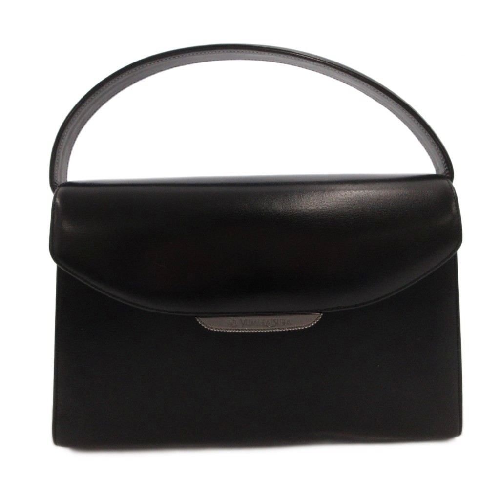YUMI KATSURA Leather Black Shoulder Handbag 15cm x 7.5cm AB Condition