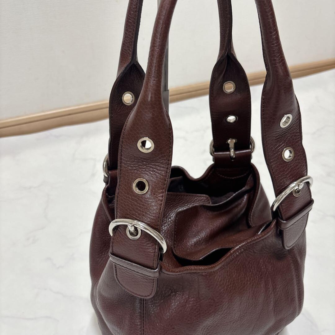 HIROFU Tote bag SOHO Leather Brown Authentic From Japan