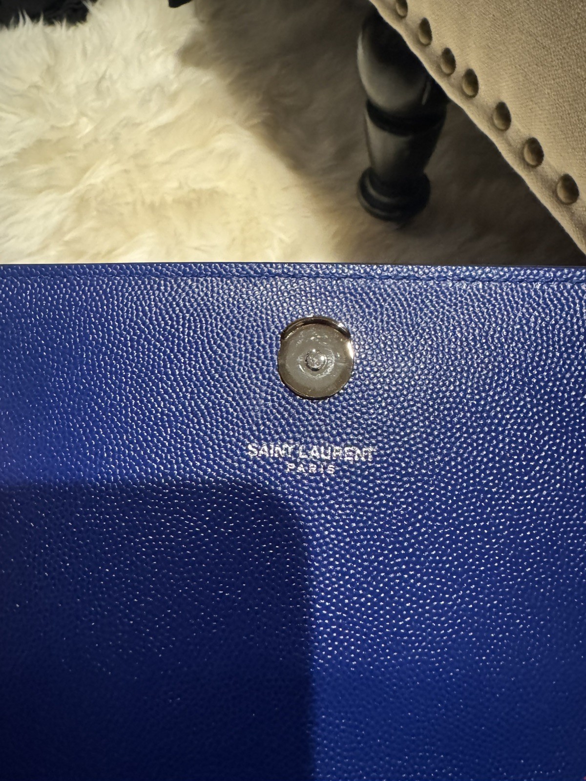 AUTH BRAND NEW $2100 YSL Saint Laurent Small Kate Grained Leather Crossbody Bag