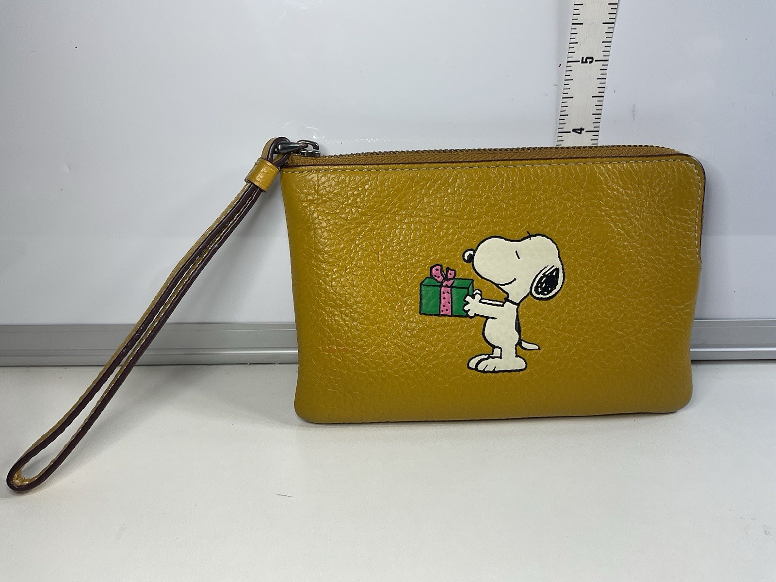 Coach X Snoopy Holiday Leather Wristlet