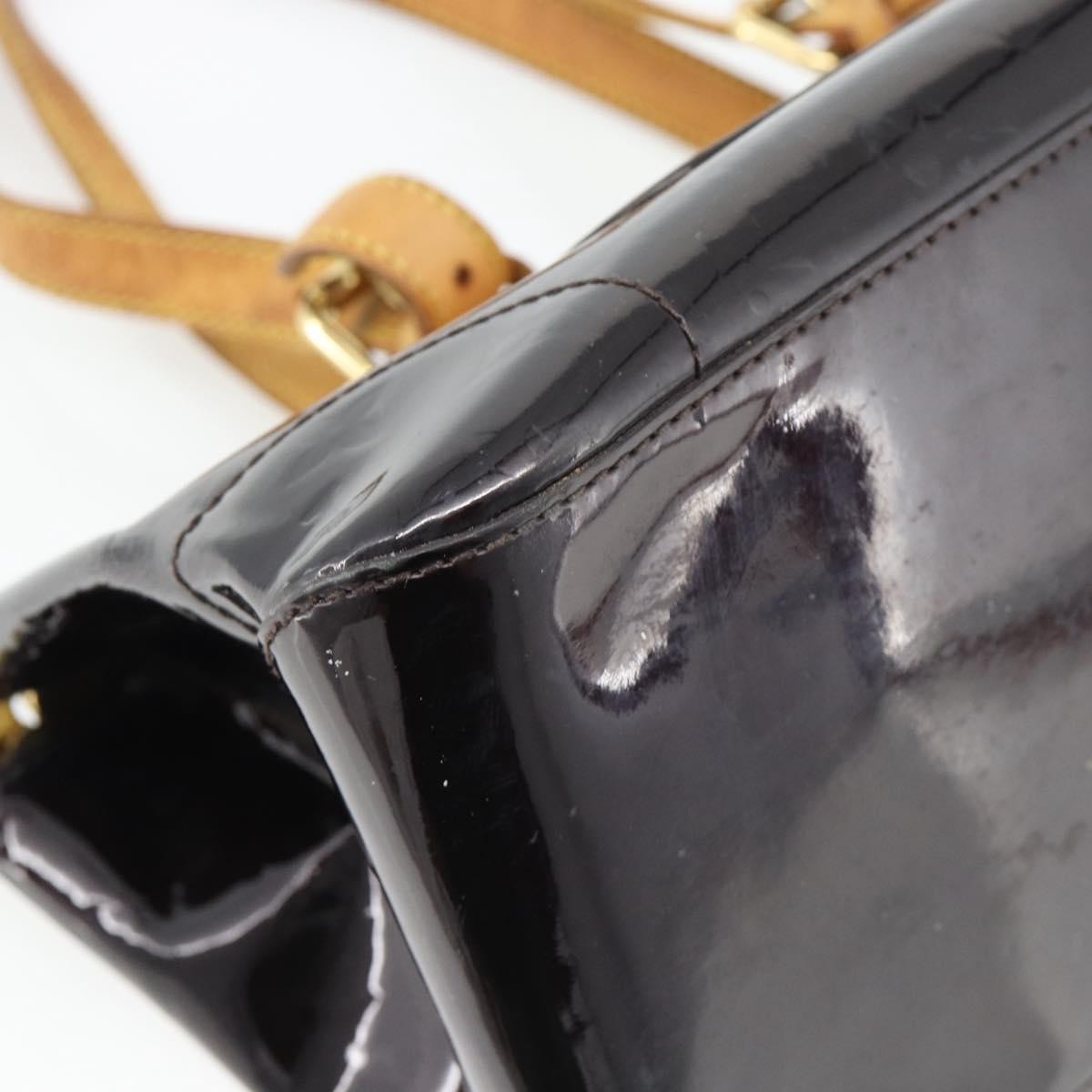 LOUIS VUITTON Monogram Vernis Rosewood Avenue Bag Amarante M93510 Auth 181119