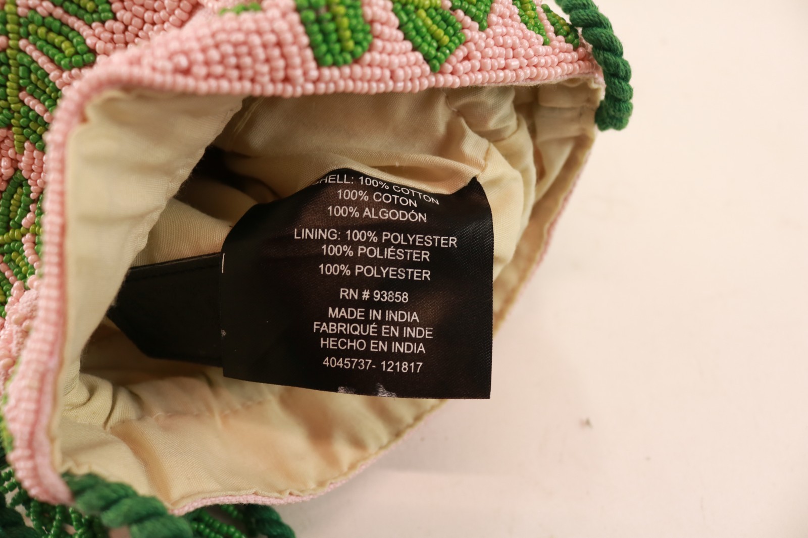 Handbeaded Circus By Sam Edelman Drawstring Bag Purse Satchel Boho Pink Green