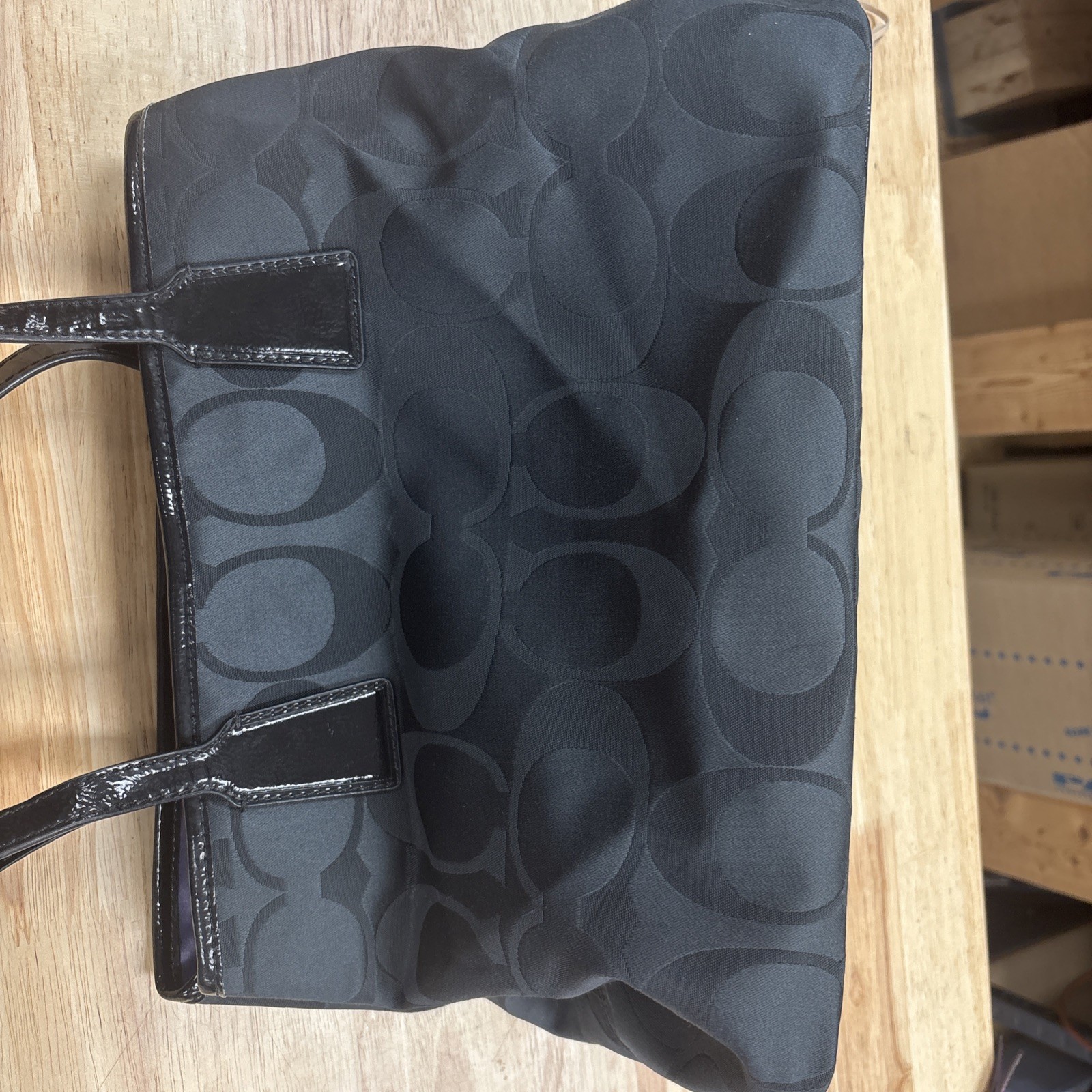 Coach Daisy Pop Optic Tote Bag br H1176 F17587 Black Signature br Appliqué