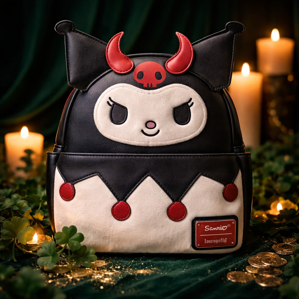RARE!! Loungefly Kuromi Devil Mini Backpack 2022 HT Expo Exclusive!!