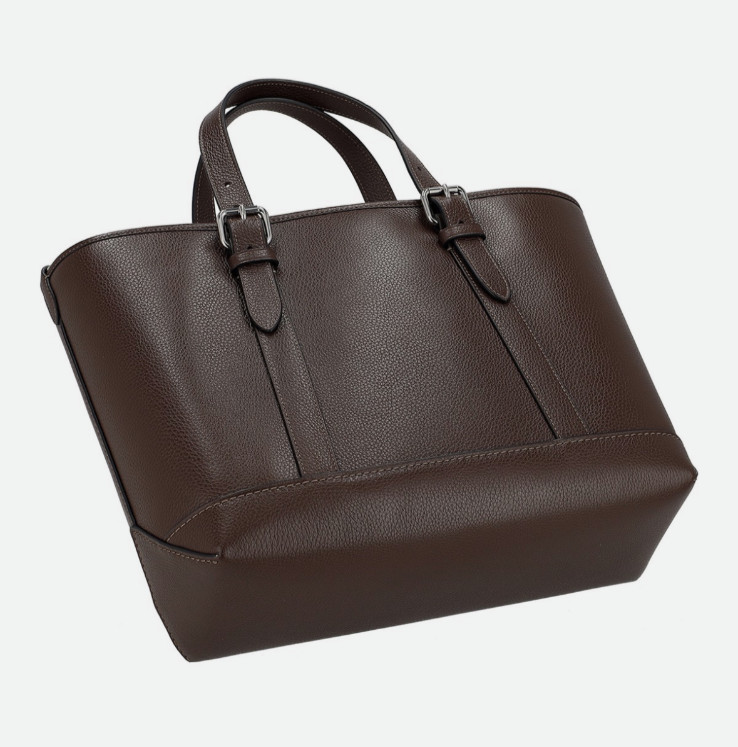 Coach Warner Tote Bag Maple Brown Leather (SVMPL), Style CW213, Unisex