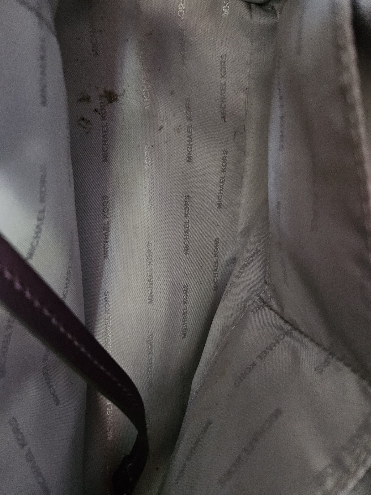 Michael Kors Hamilton Purse bag – Purple And Brown Some Stains Inside