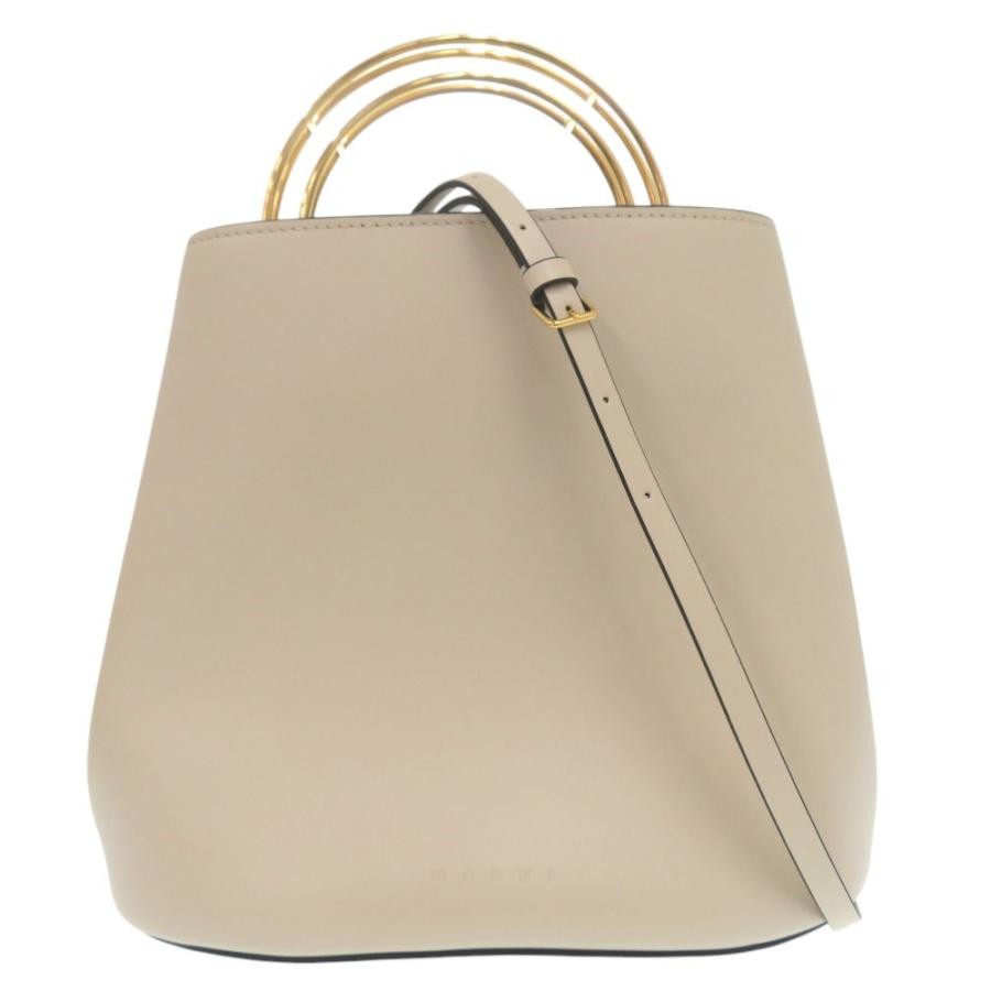 MARNI Bag: Pannier SCMP001801 Beige W21-28×H23×D20cm w/strap pouch;