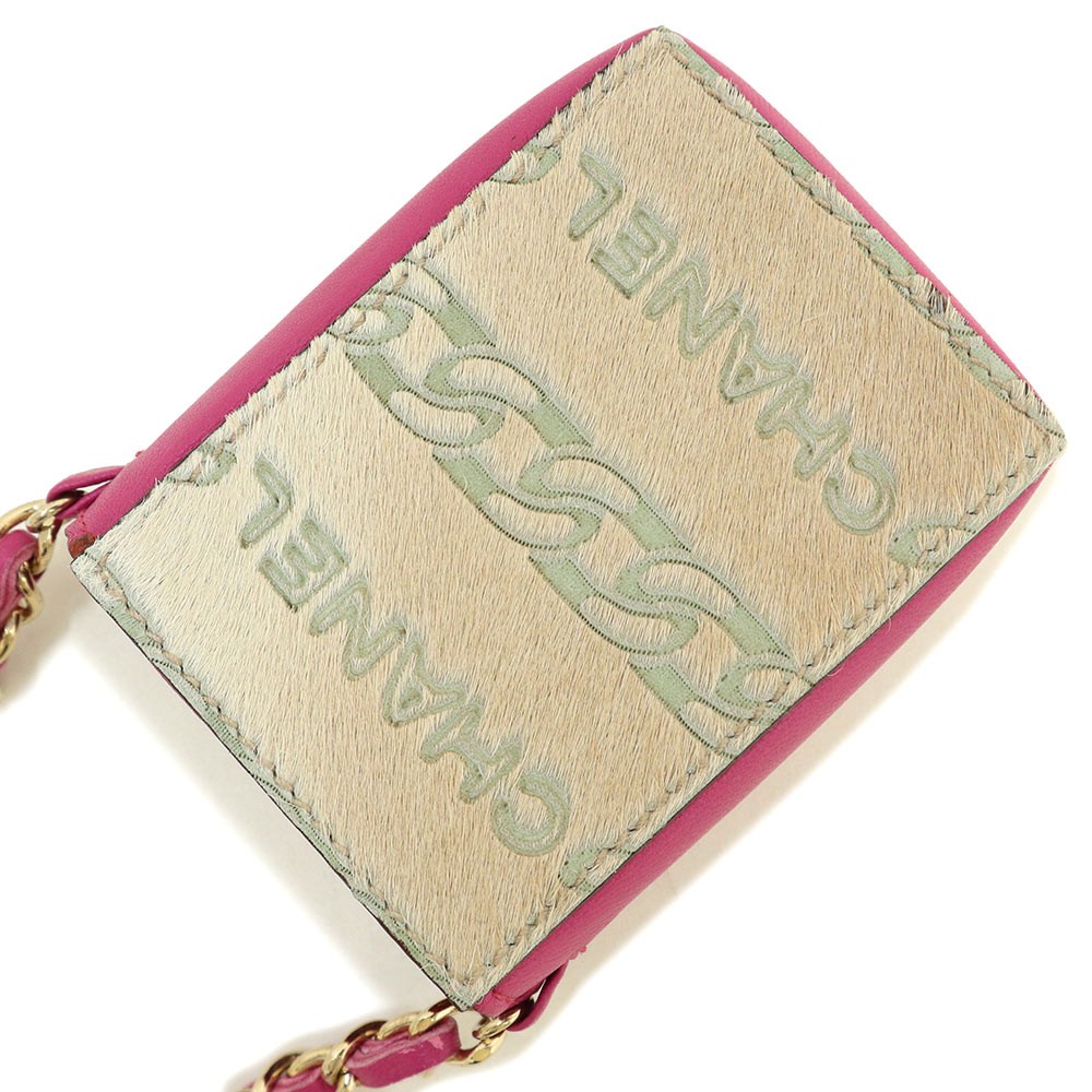 CHANEL Cigarette Case Harako & Lambskin, Pink & Beige