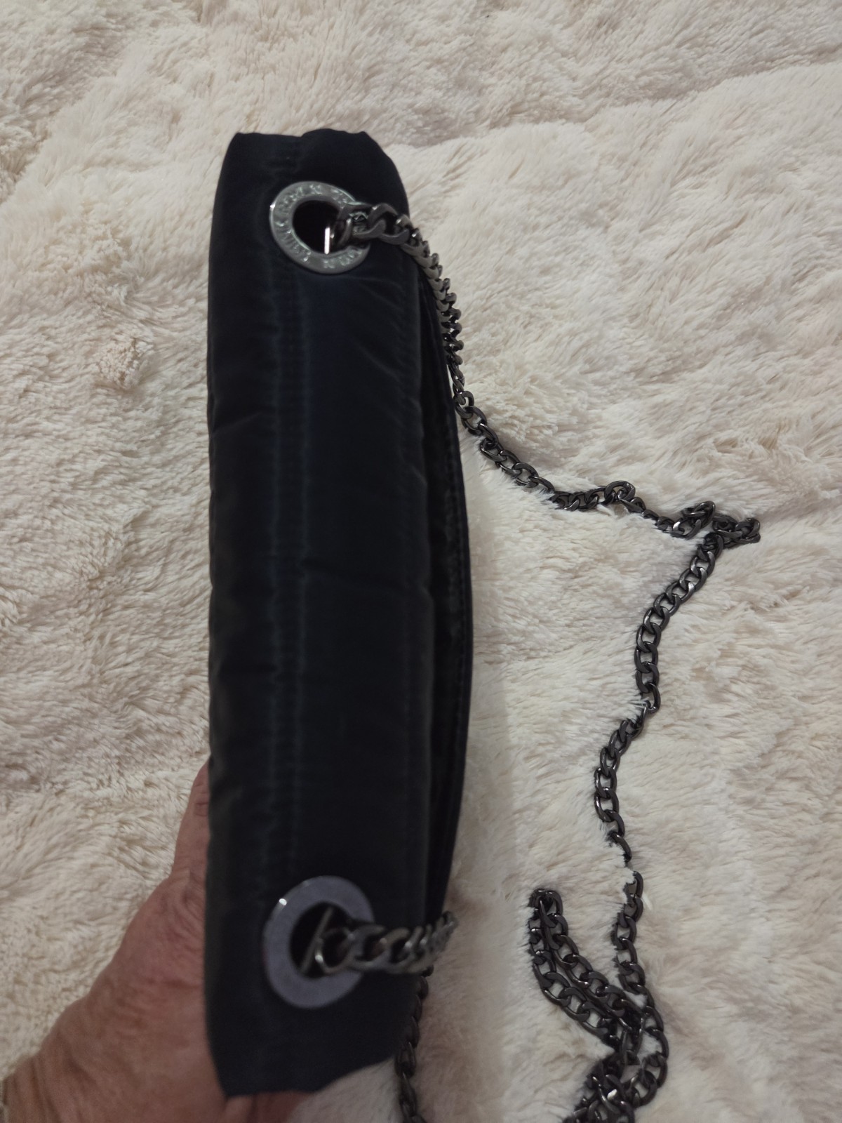 Think Royln Dame Handbag in Rich Indigo Blue Quilted Small Crossbody