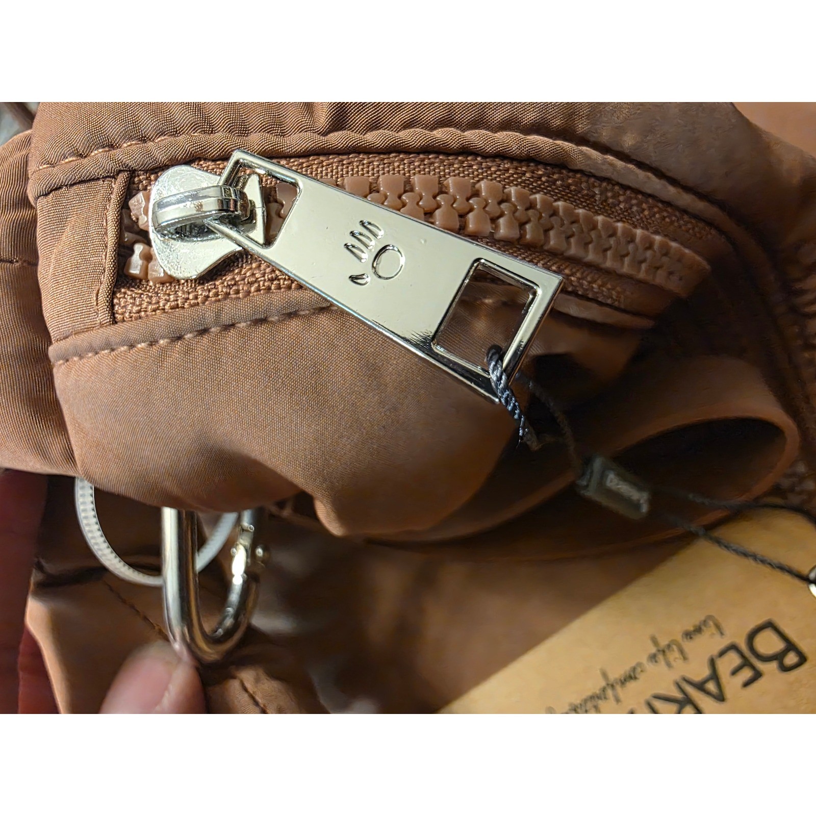 Bearpaw Puffer Hobo Bag Tan Brown Quilted Padded Shoulder Bag NWT