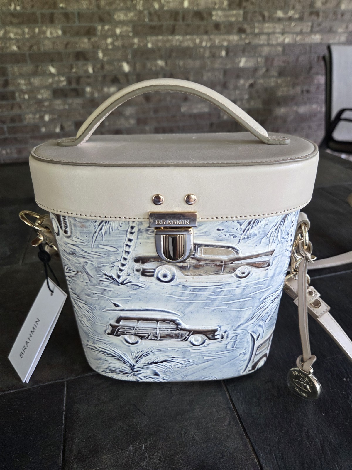 Brahmin Copa Cabana Pipp Handbag, NWT $345. Hand Painted, W Reg Card & Dust Bag
