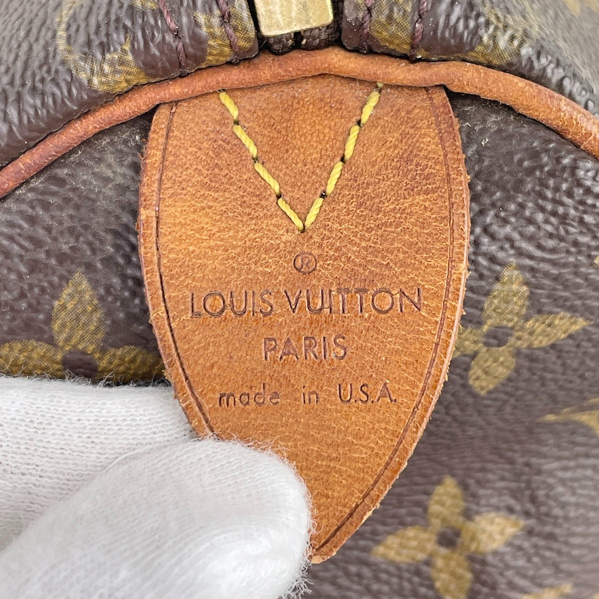 Louis Vuitton Monogram Speedy 25 Leather Fabric Brown Handbag 4515