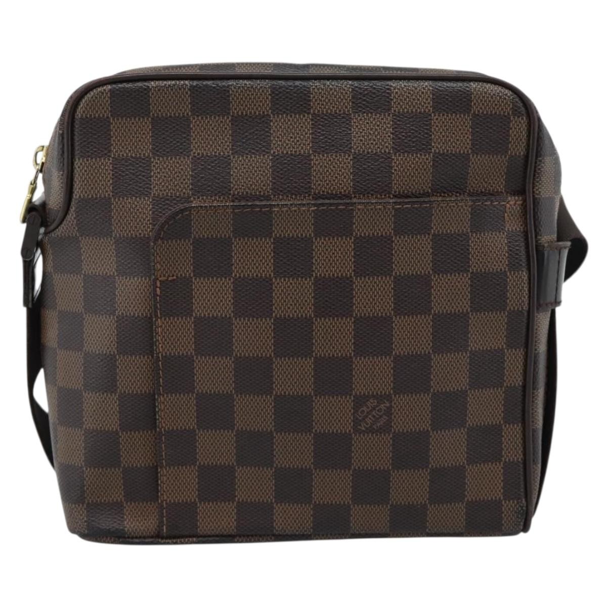 LOUIS VUITTON Damier Ebene Olaf PM Shoulder Bag N41442 LV Auth ka4840