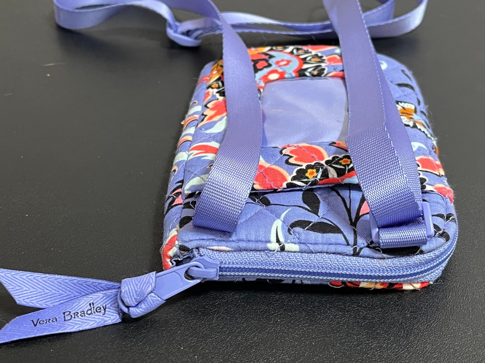VERA BRADLEY Lighten Up Cell Phone Crossbody Bag Mural Garden RFID