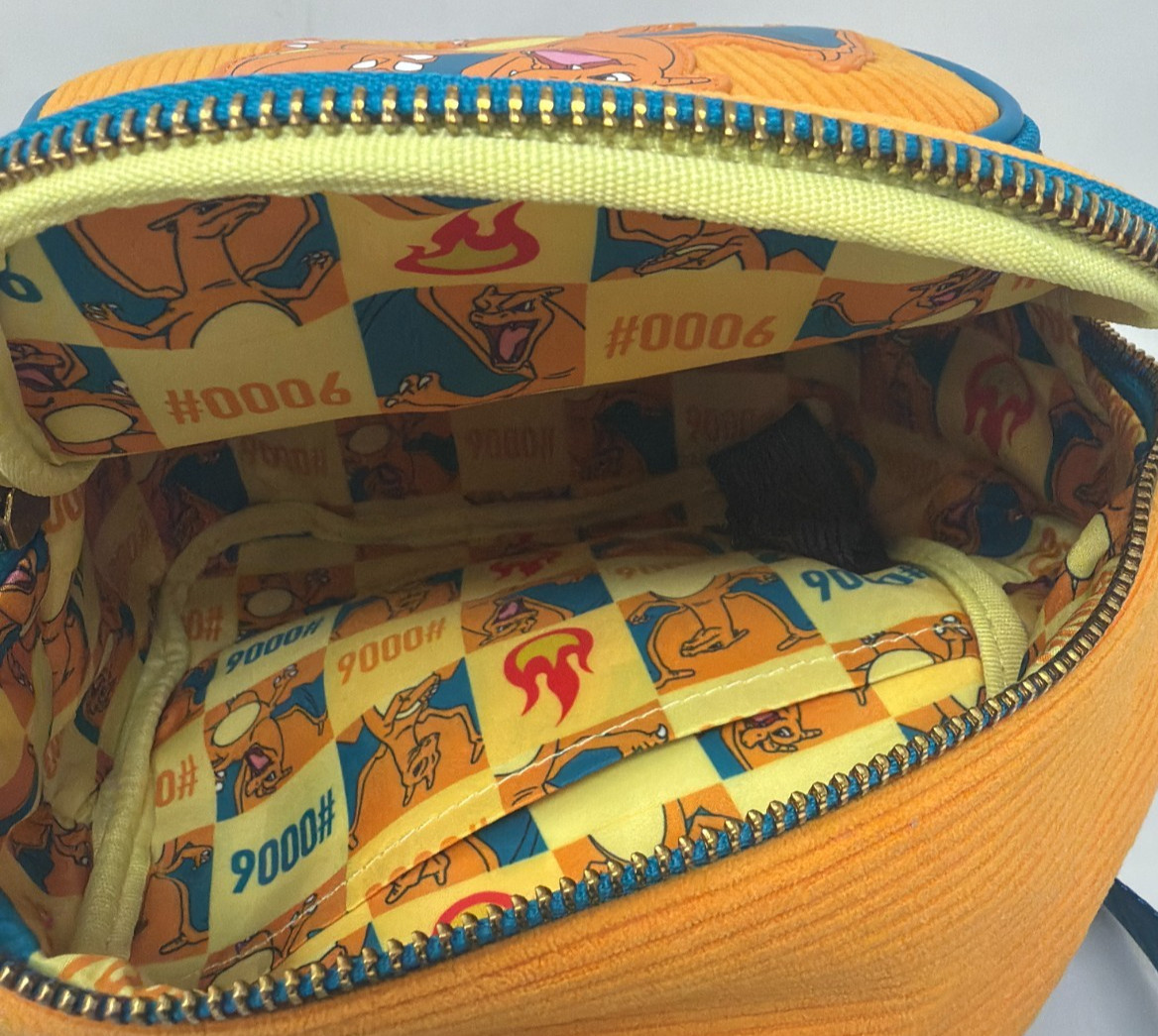 Pokemon Charizard Corduroy Convertible Mini-Backpack In Excellent Condition!