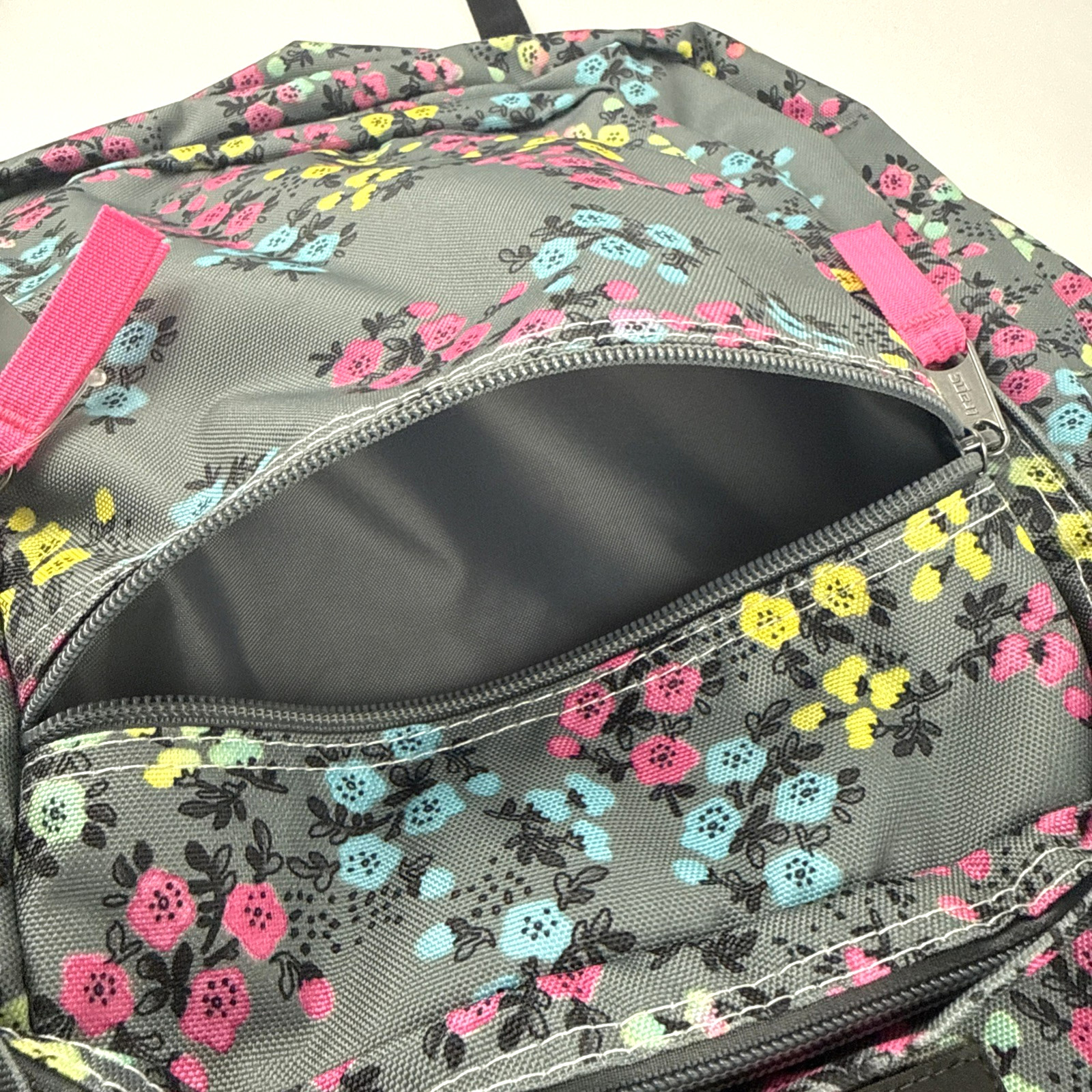 NEW JanSport Trans TM60 Gray Floral Laptop Backpack Bottle Holder 36L FREE SHIP
