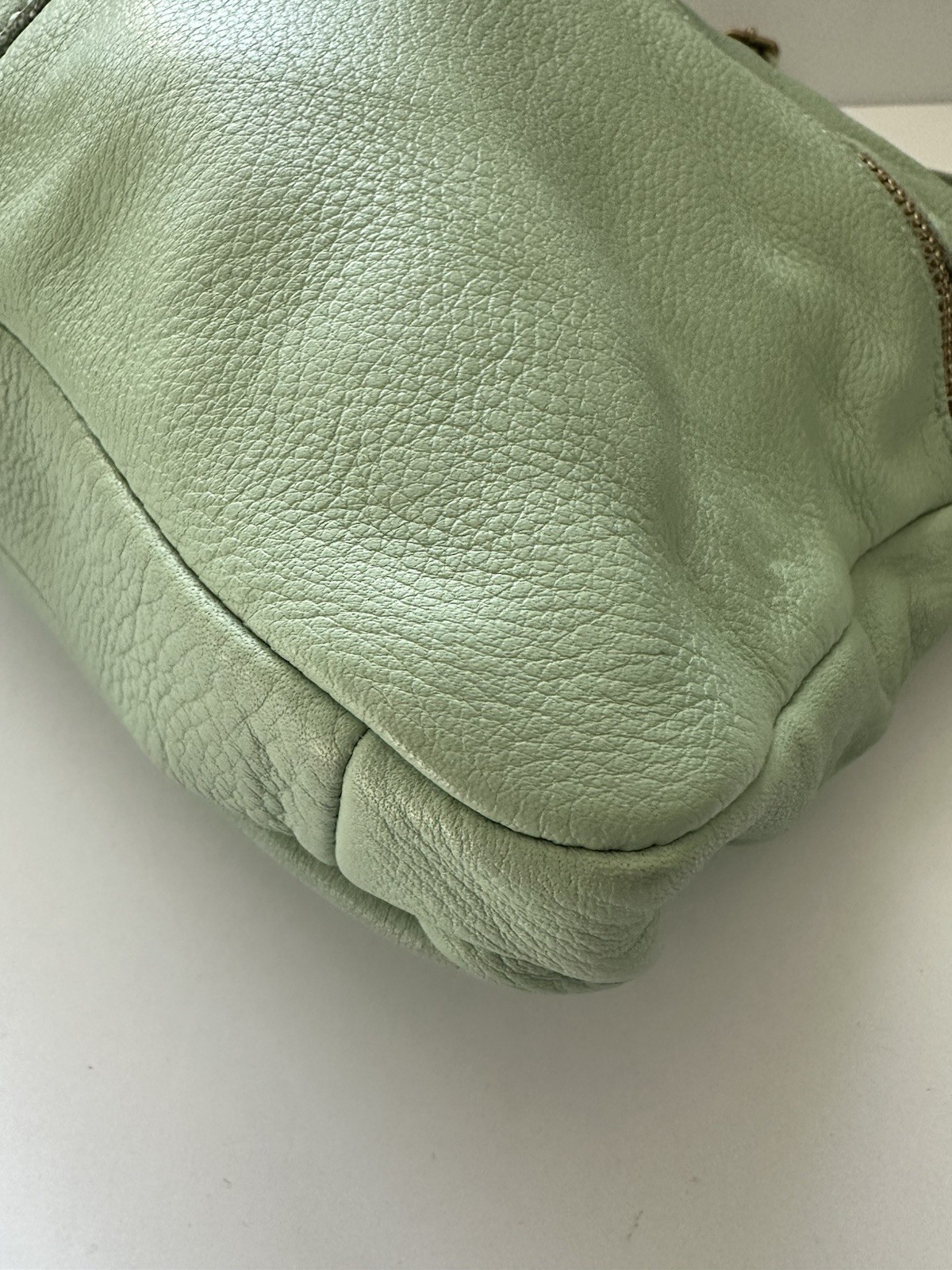 Fossil Erin Soft Leather Shoulder Tote – Pastel (Green)