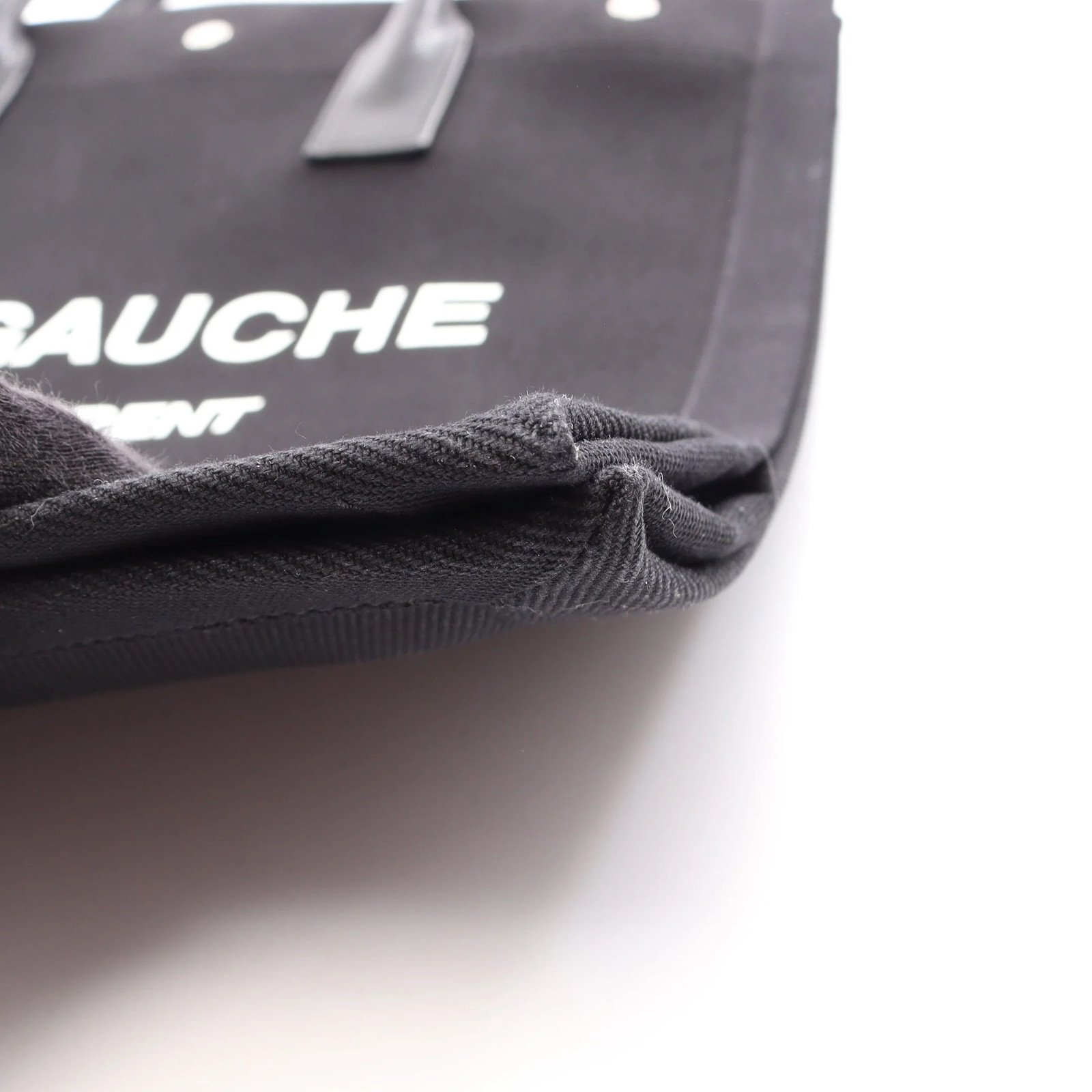 SAINT LAURENT PARIS RIVE GAUCHE Tote Bag Black Leather #RCB14413