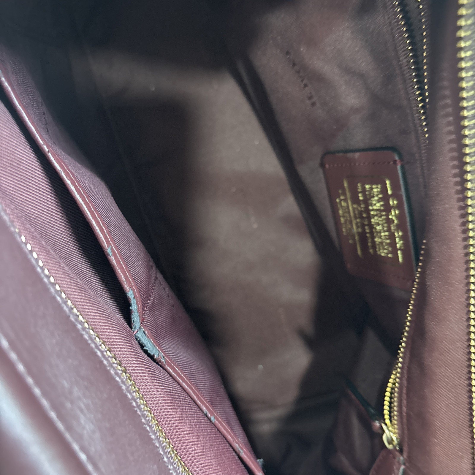 Coach Grace Selena Gomez Satchel Crossbody Bag Black Burgundy Leather 24109