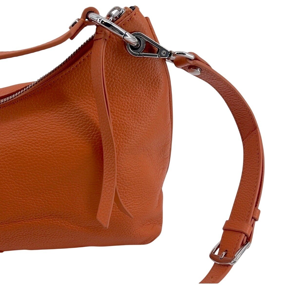 NEW & Other Stories Soft Leather Crossbody Shoulder + Short Handle Bag Orange