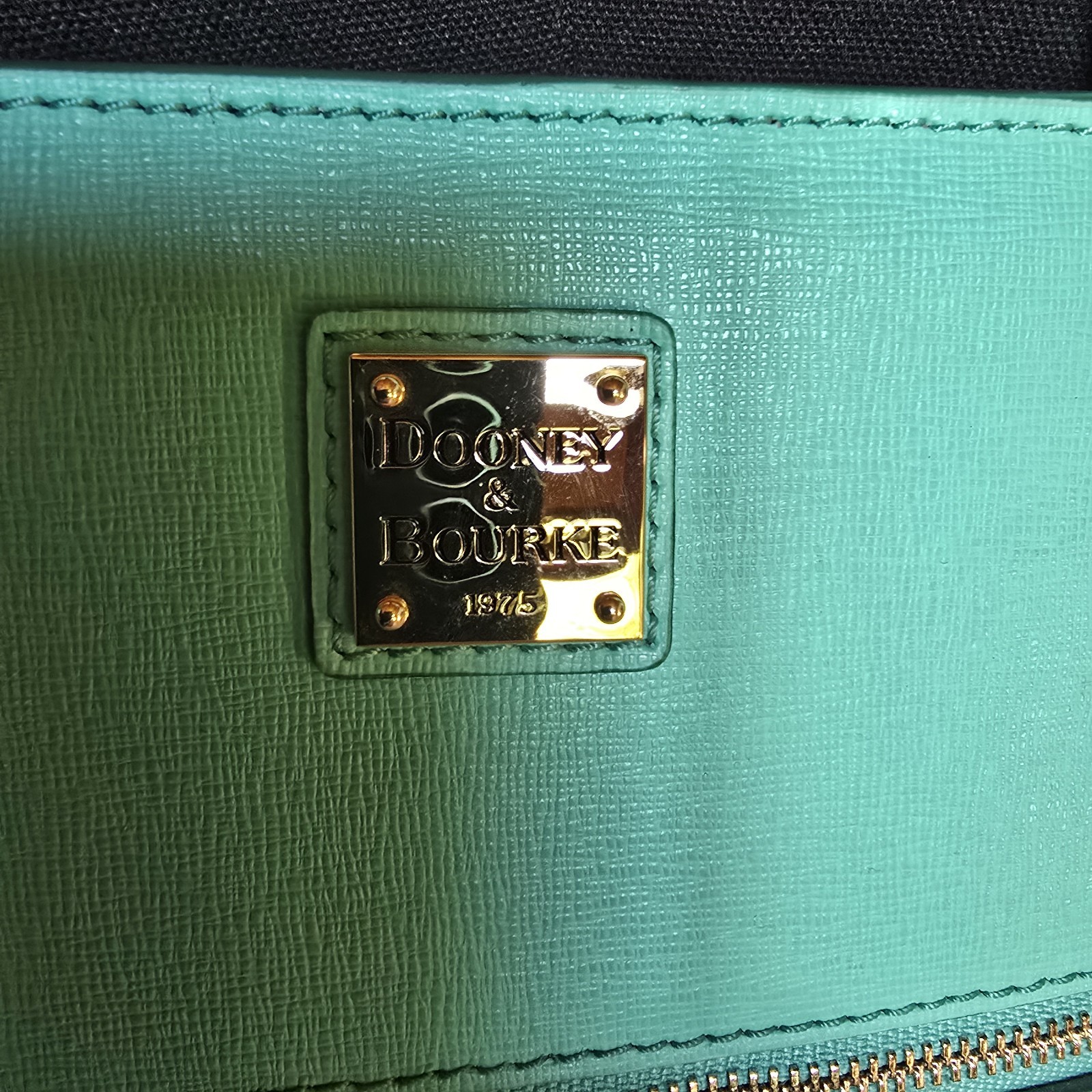 Dooney & Bourke Saffiano Leather Convertible Shopper Tote Bag Teal Blue