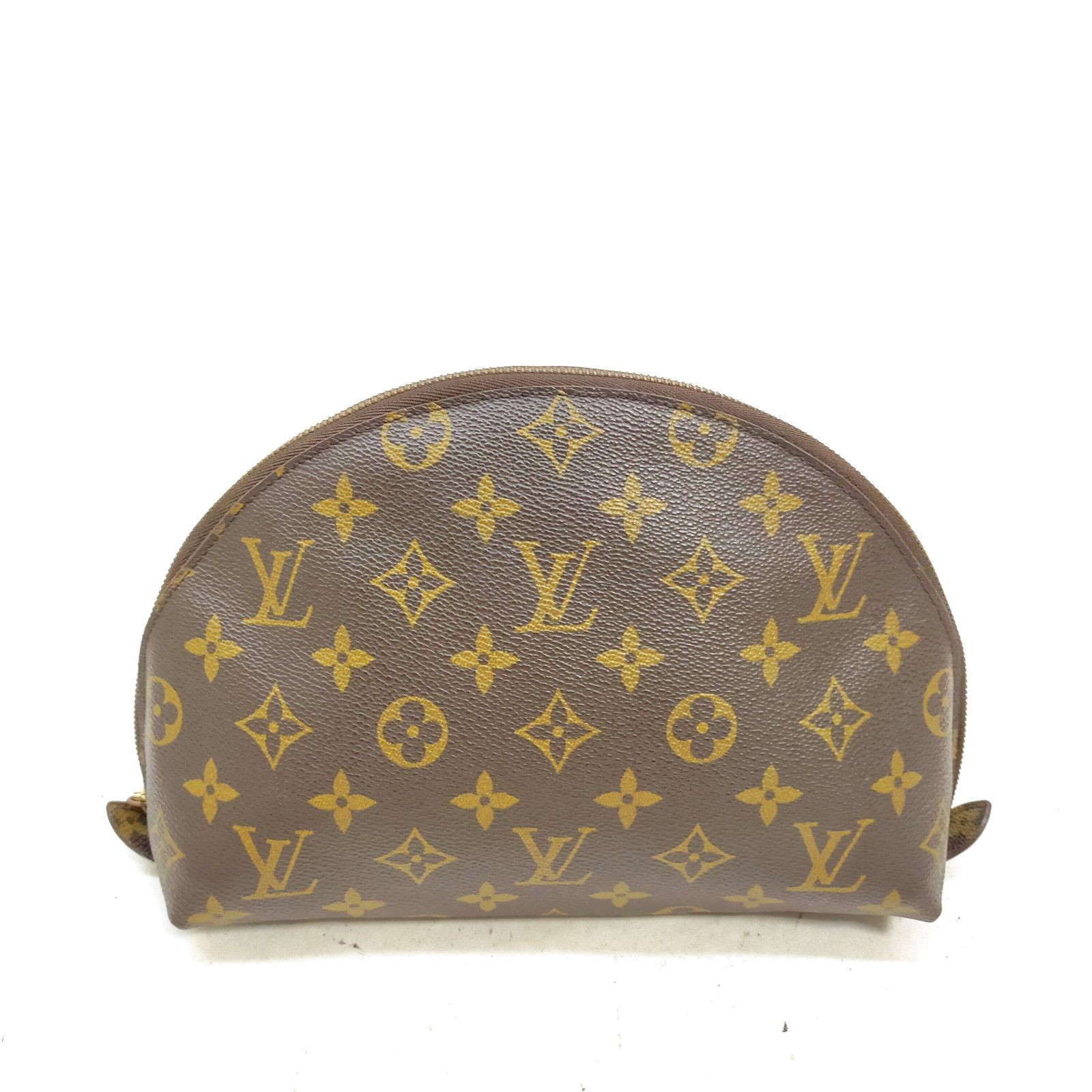 Louis Vuitton LV Cosmetic Pouch M47520 rousse Demi Ronde Brown Monogram 5502988