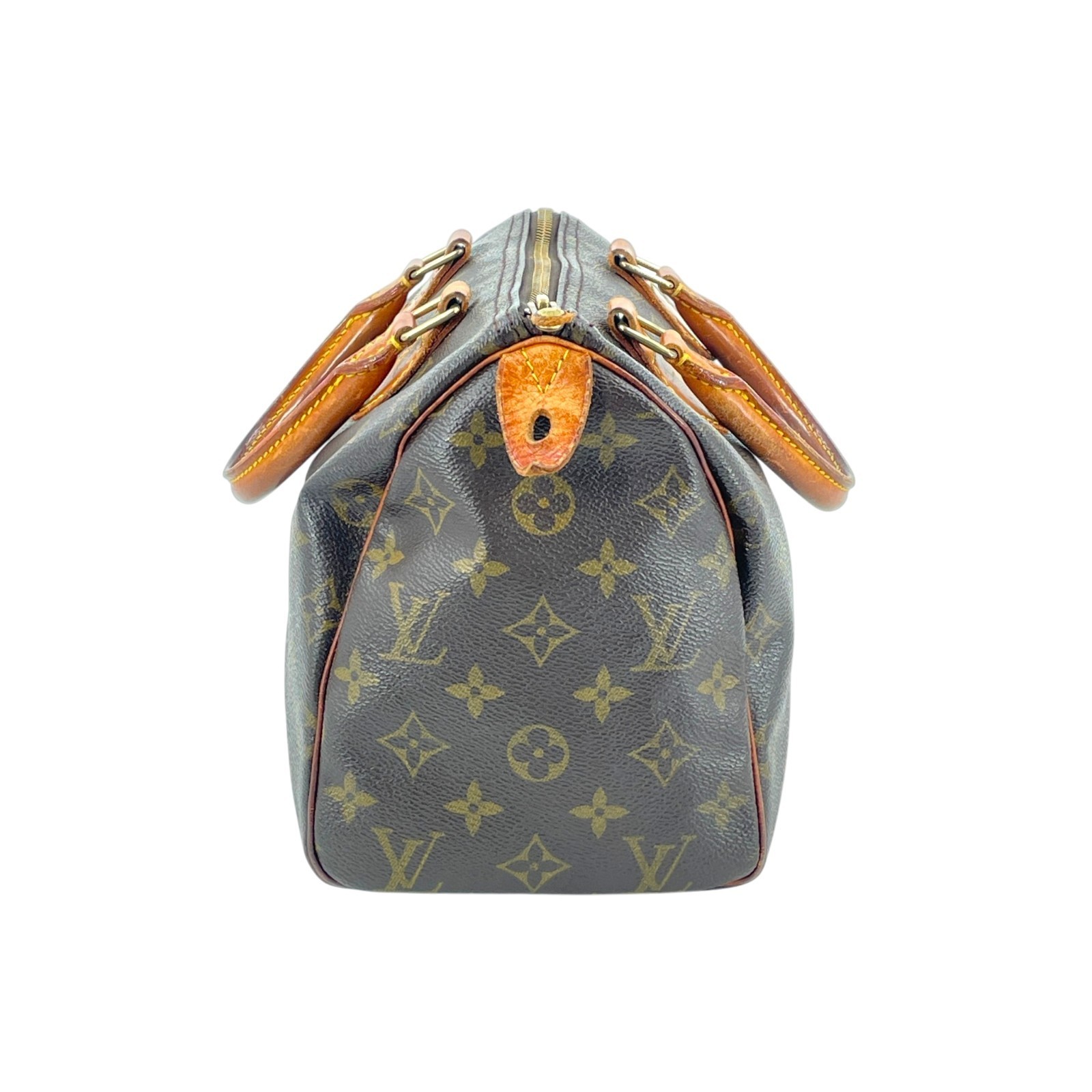 Auth LOUIS VUITTON Speedy 25 Monogram Canvas Brown Top Handle Boston Bag M41528