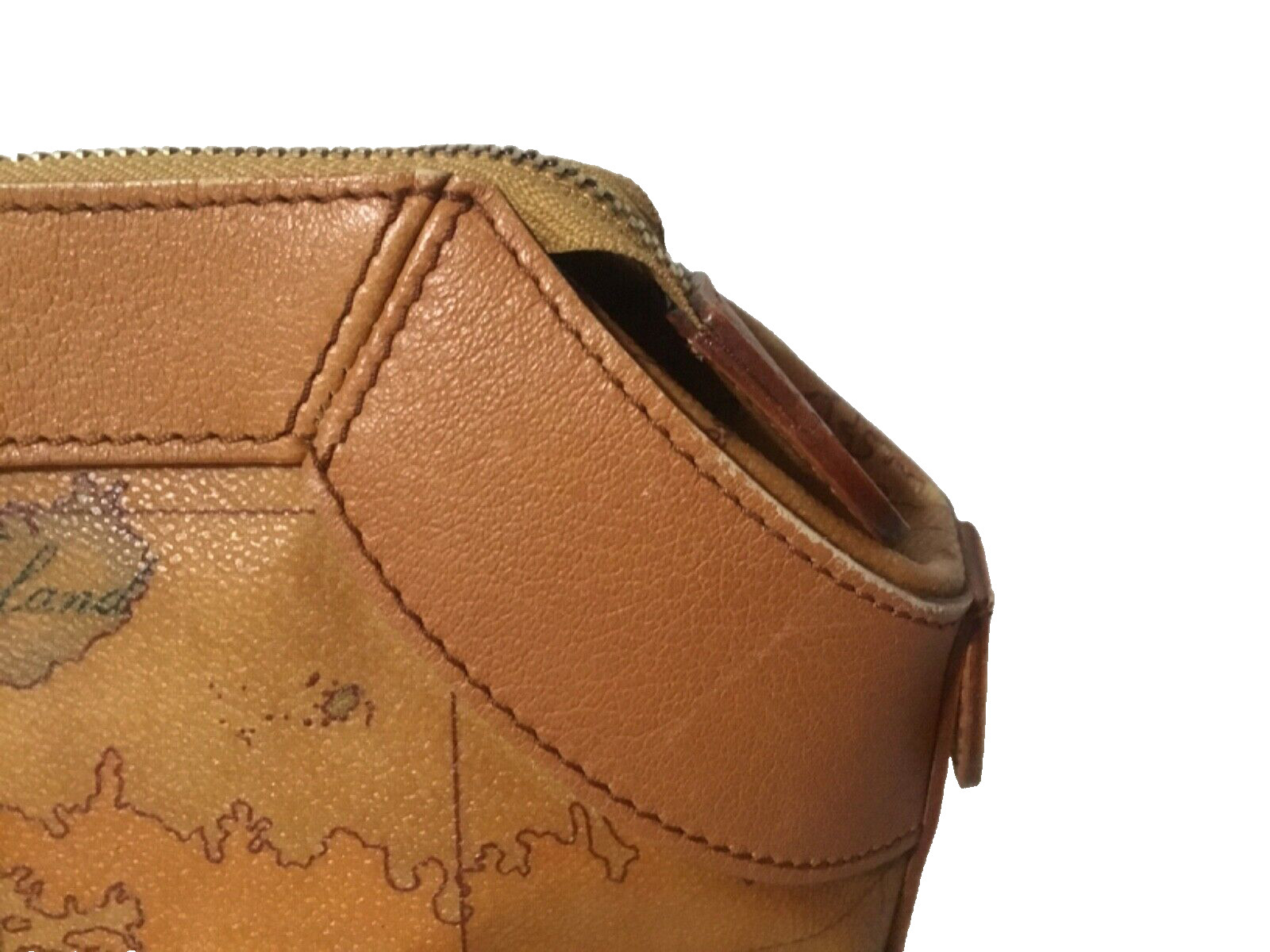 ALVIERO MARTINI 1A PRIMA CLASSE GEO MAP PVC LEATHER LARGE TOTE BAG