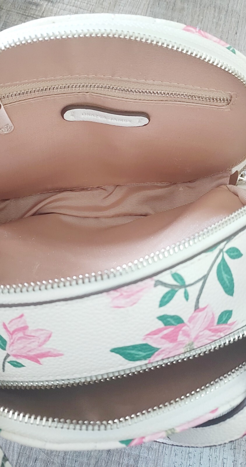 Draper James Train Case Purse Bag In Magnolia Flower Print Antique White EUC!