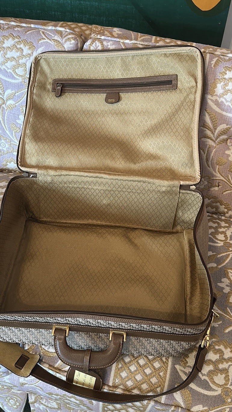 Vintage GUCCI GG Monogram Shoulder Travel Bag AUTHENTIC