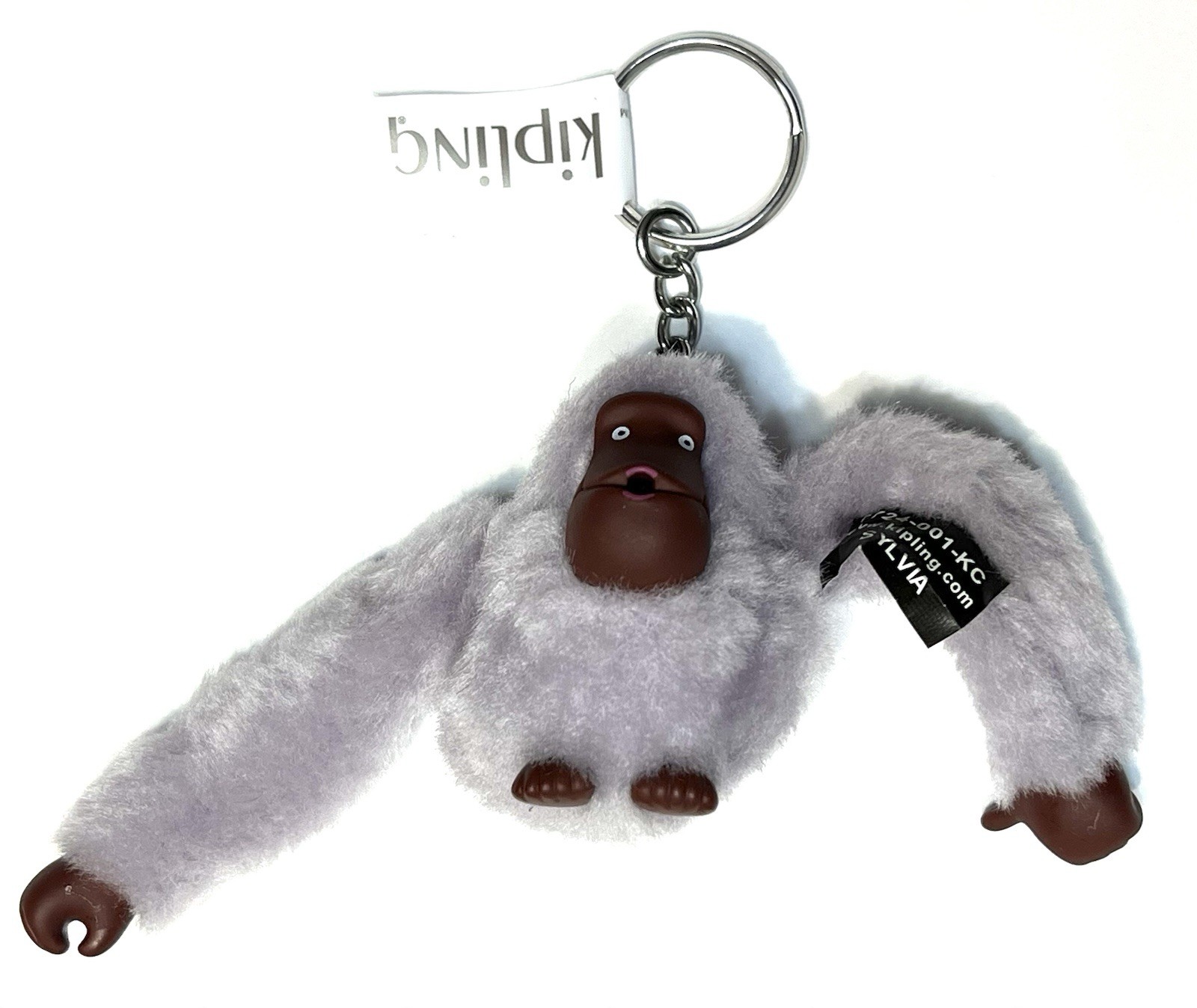 NWOT 3 (three) KIPLING 2” Lilac Monkey Key Chain Ring Bag Charm Fob (235)