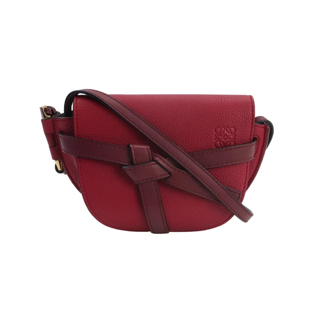 Auth Loewe Gate Mini Colorblock Leather Crossbody Shoulder Bag