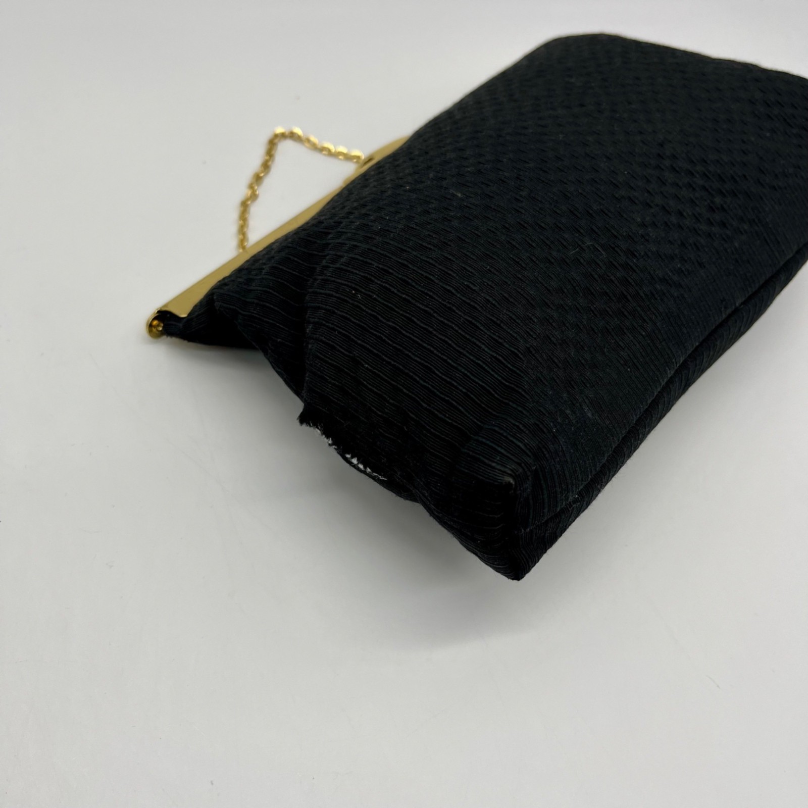Black Fabric Crossbody Clutch Bag