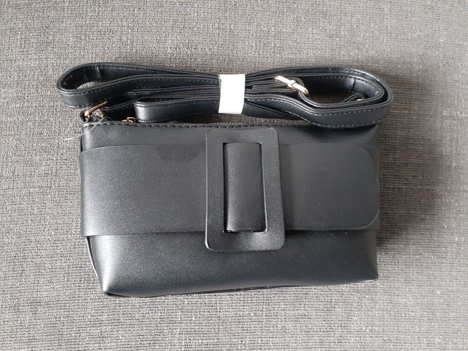 Crossbody Over The Shoulder Purse Black 9 inch x 5 1/2 inch