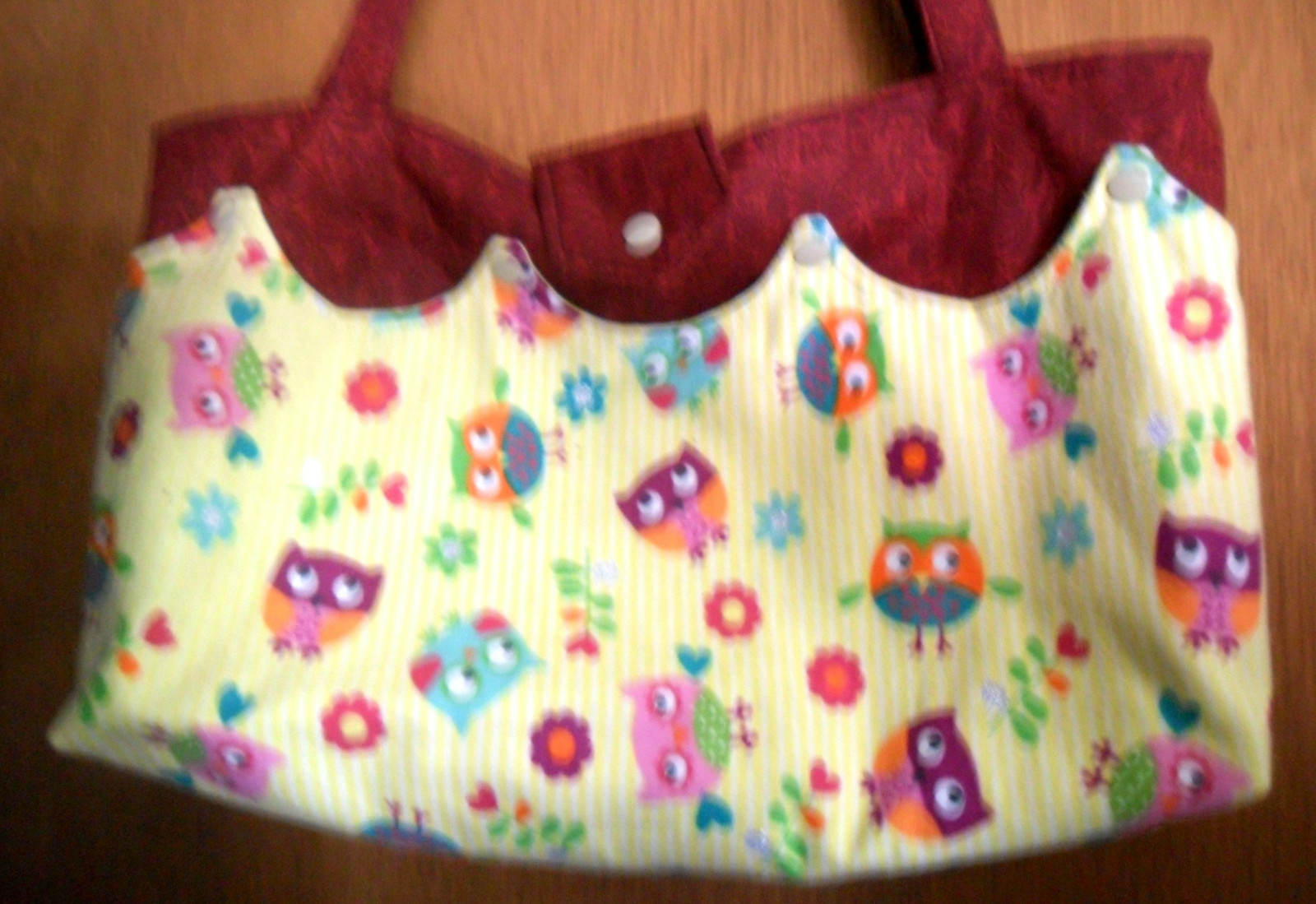 Handmade Diaper Bag Baby Day Trip Tote Cotton Flannel Small 10/20