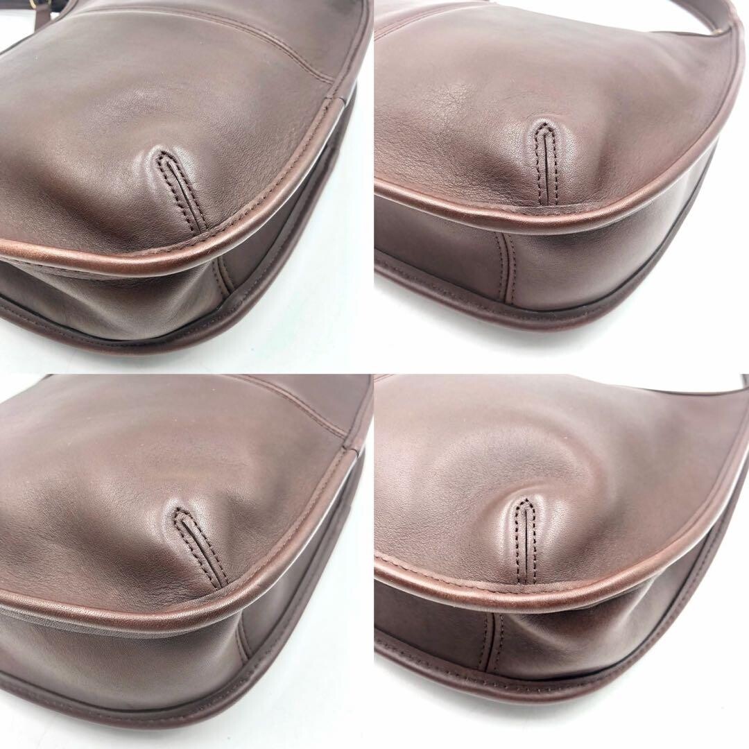 Coach Ergo Shoulder Bag Brown Leather Hobo Purse Vintage Gold Hardware 11.6in