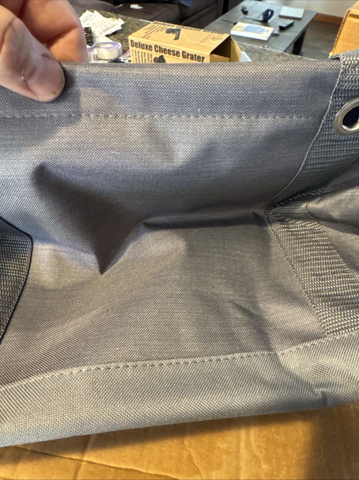 Thirty-One Gifts Medium/Light Utility Gray Tote 22” x 9″