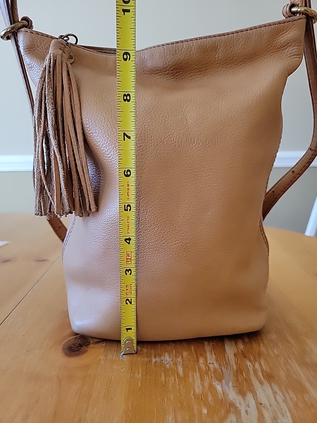 HOBO International Blaze Convertible Leather Backpack Tote Bag Camel
