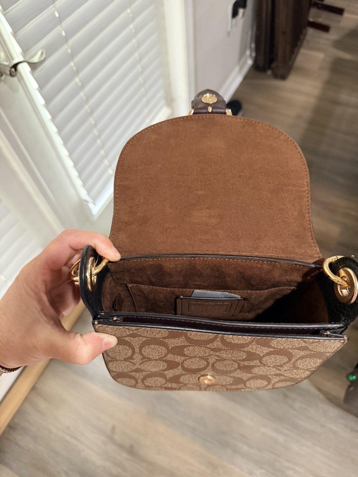 NWT Coach Kleo Shoulder Bag 17 In Signature Canvas smooth leather and suede $425