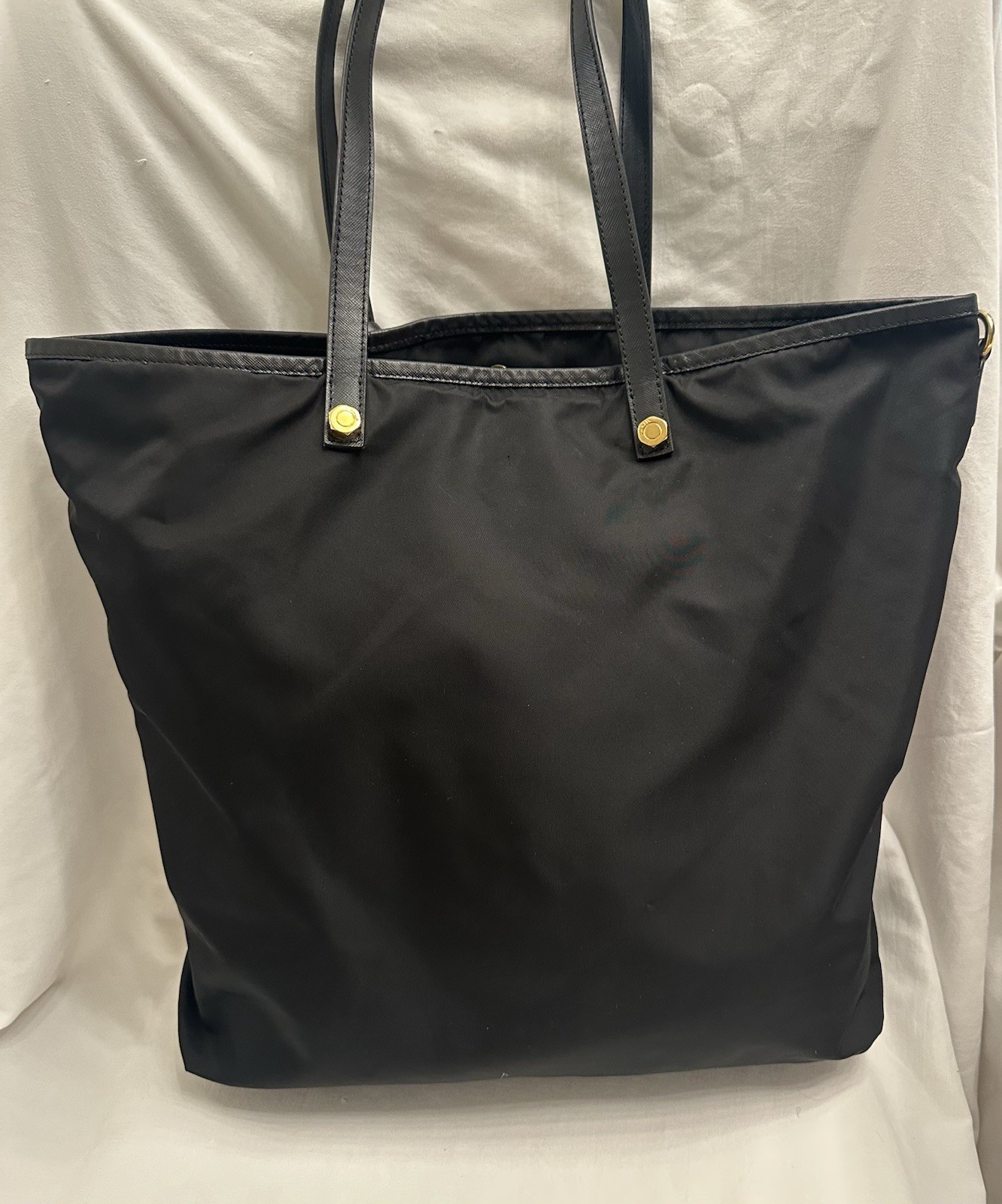 PRADA Year of the Tiger Black Tessuto Nylon Tote White Dust Bag and Box